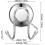 Stainless Steel Suction Cup Hooks 2 Pack, Damage Free for Tile Glass Mirror 1
