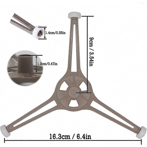Universal Rotating Microwave Turntable Stand, Compatible with Various Brands, 24 cm Cross Support Platform 1