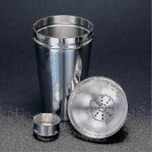 Cocktail Boston Bar Shaker 3 Piece Set 1.8L Stainless Steel Silver for Home Bars and Professional Use