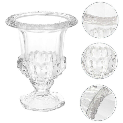 Glass Fruit Plate, Tall Transparent Serving Dish for Snacks and Side Dishes 1