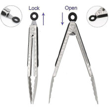 Kitchen Cooking Tongs 9" and 12" Set of 2, Insulated Non-Slip Stainless Steel with Locking Clip