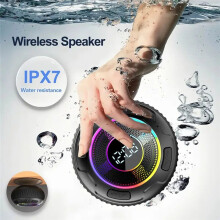 Wireless Speaker S5 IPX7 Waterproof ENC Speakers Built-in Mic 10 Hours  Shower Speakers Subwoofer