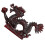 Dark Red Resin Dragon Statue for Home Decor Compact Desktop Ornament 4