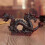 Dark Red Resin Dragon Statue for Home Decor Compact Desktop Ornament 5
