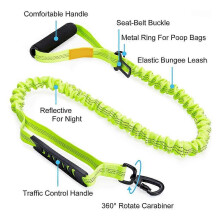 Heavy Duty Dog Leash Elastic Shock Absorbing Nylon Rope for Large Dogs