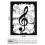 Flannel Wool Blanket with Abstract Music Notes and Piano Pattern 264x228cm All Season Polyester 4