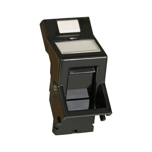 Cablenet 25x50mm Keystone Angled Shutter Black