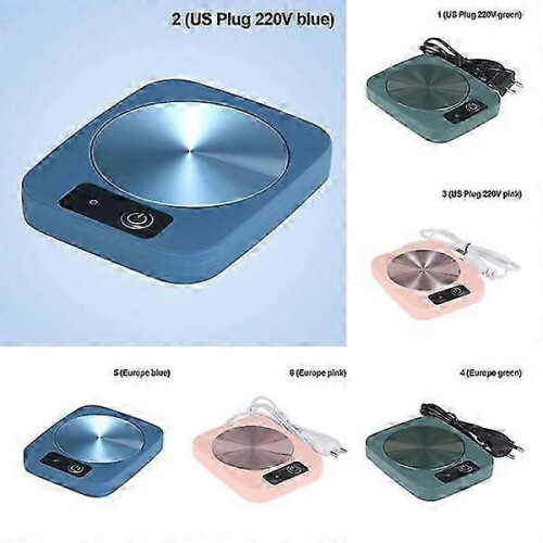 Temperature Adjustable Electric Touch Pad Coffee Cup Warmer EU 220V Blue 1
