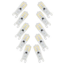 10 x G9 LED Bulb Dimmable 14pcs Warm White 220-240V Plastic Base