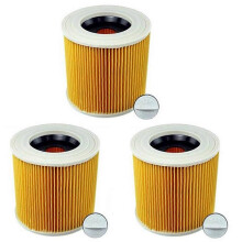 Filtro de cartucho HEPA compatible con WD2, WD3, WD1, MV2 y MV3 para aspiradoras de líquidos y sólidos, color amarillo, kit de 3 piezas.