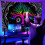 Tapestry 200x150cm Black Light Colorful Moon Phase Hippie Boho Psychedelic Floral 1