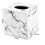 Tissue Box Holder, Marble Pattern PU Leather Cube Square Tissue Storage Cover for Home Office Decor 2