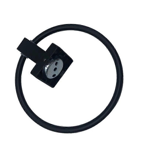Stainless Steel Towel Ring, Spray Black Finish, Rust Resistant, 5kg Load Capacity 2