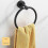 Stainless Steel Towel Ring, Spray Black Finish, Rust Resistant, 5kg Load Capacity 4