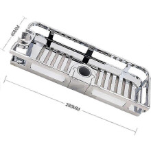 Shower Shelf for Bathroom, No Drilling Self-Adhesive, Silver ABS Shower Bar Storage Rack with Drainage Holes