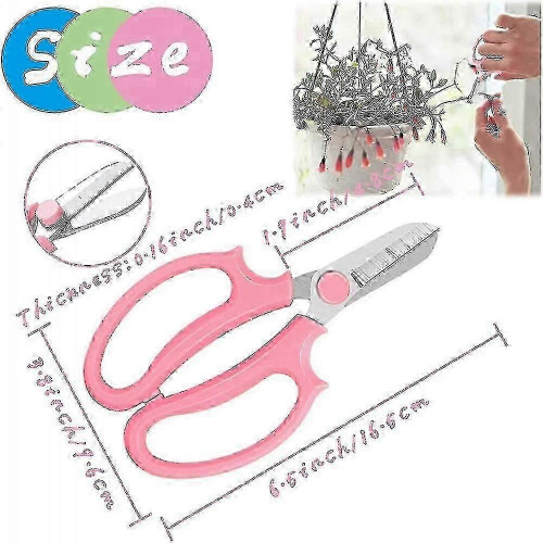 Garden Scissors Floral Shears 3 Pack, Professional Pruning Shears with Comfortable Grip Handle 1
