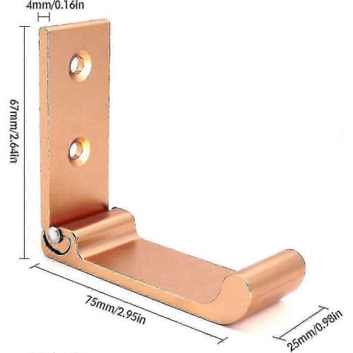 Folding Wall Hook Aluminum Alloy Coat Hook Foldable Space Saving Rounded Corners 1