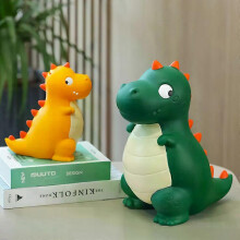 Salvadanaio a forma di dinosauro per bambini, infrangibile, sicuro, in PVC, giocattolo per risparmiare monete.