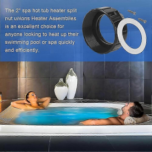 Porca Dividida para Aquecedor de Banheira de Hidromassagem, Compatível com Balboa Gecko 2 Polegadas, com Junta e Parafusos 1