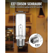 E27 Dimmable LED Tube Light Bulbs 200W Warm White 2800K 2820 Lumens Pack of 2