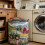 Retro Style Foldable Laundry Basket with Quilted Fabric and Vintage Floral Pattern 5