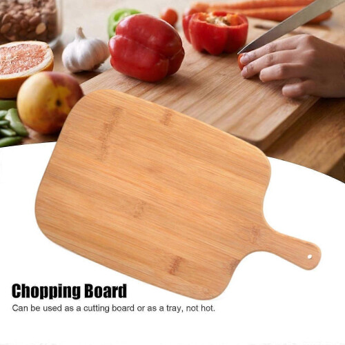 Date Wood Chopping Board with Handle for Pizza, Fruit and Bread, Hanging Design for Storage