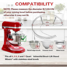 Schenkbescherming compatibel met KitchenAid KSM70 KSM75 KSM89 5.5 6 7 8 Qt komliftmixer