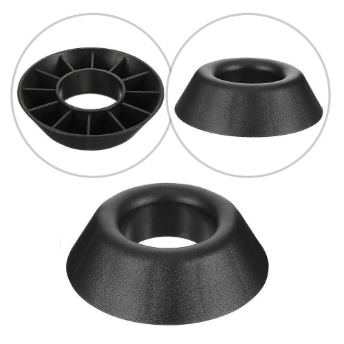 Supporto per pallone da basket da interno, base in plastica nera, dimensioni 12,7x12,7x4 cm. 2