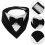 Dog Bandana Bow Decor Quick Dry Triangle Pet Neckwear 2Pcs Polyester 1