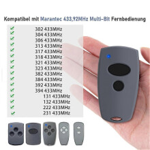 2 stuks garagedeurafstandsbedieningen compatibel met Marantec Digital 302 313 382 394 433.92MHz Multi-Bit openers
