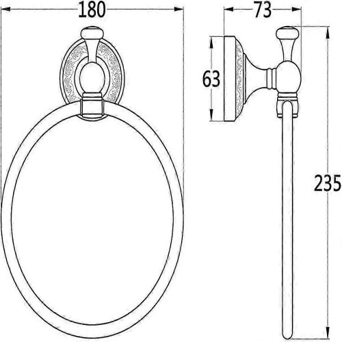 Antique Brass Towel Ring Wall Mount Retro Round Towel Rail Rack for Bathroom Solid Copper 1