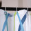 Wasserdichter Duschvorhang aus Polyester mit gestreiftem Wellenmuster 5