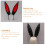 1Zwart Bunny Oor Hoofdband Accessoire 6