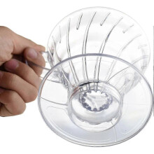 Filterkoffieapparaat voor 1-2 kopjes, handmatig langzaam zetten, geschikt voor op reis en thuisgebruik.