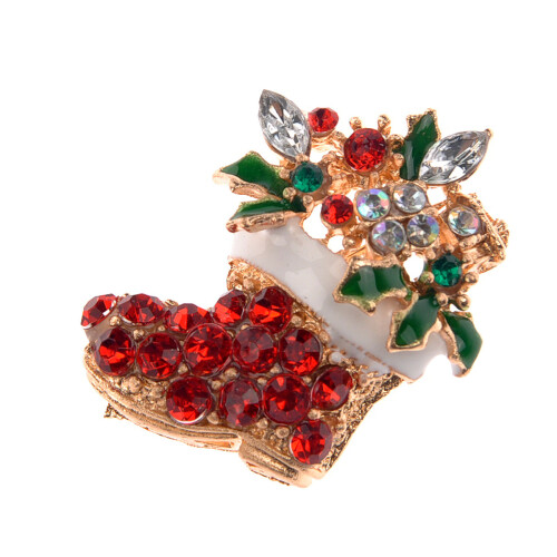 Kerstlaars Broche Met Pin 1