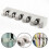 Wall Mount Mop Broom Holder with 5 Slots 6 Foldable Hooks for Home Storage Organization 3