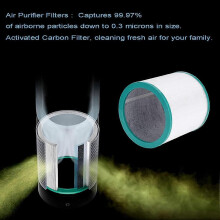 2-pack luchtfilters compatibel met Dyson Pure Cool Link TP01, TP02, TP03, BP01, AM11, HEPA & koolstof
