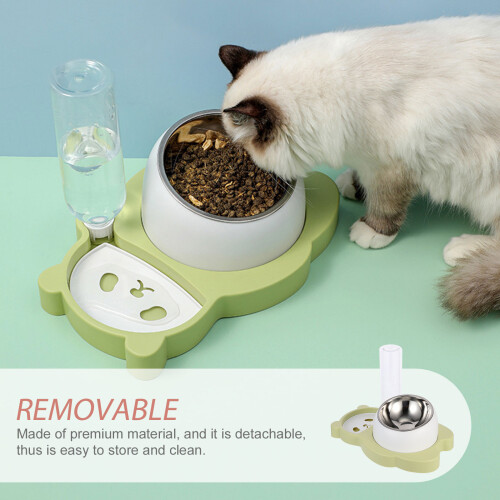1Multifunctionele Kattenvoer- En Waterbak Met Panda Ontwerp 2