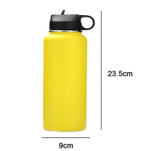Kompakte Abenteuer-Trinkflasche, doppelwandig, vakuumisoliert, auslaufsicher, aus 18/8 Edelstahl
