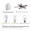 Ceiling Fan Remote Control with Light Dimmer, 3 Speed, Compatible with Hunter Bay Home Decorators Collection 4