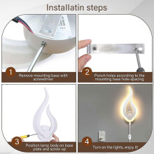 Wall Lamp with Spiral Flow Design Stepless Dimming Acrylic Material Three-Color Light
