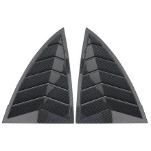 Rear Car Window Shutter Cover for Model Y Juniper Louver Side Vent Trim Triangle Accessorie Bright Carbon Fiber