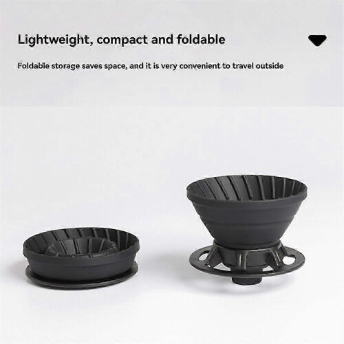 Silicone Foldable Reusable Coffee Dripper with Holder, Portable Coffee Filter Cup 2
