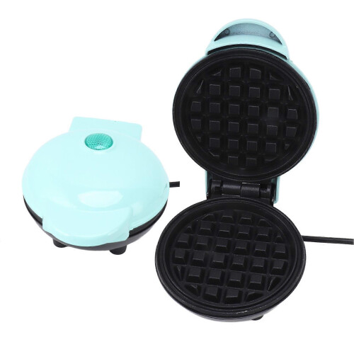Mini Waffle Maker Stick Proof Double Sided Round, Even Heating, Compact Portable for Toast Sandwich 1