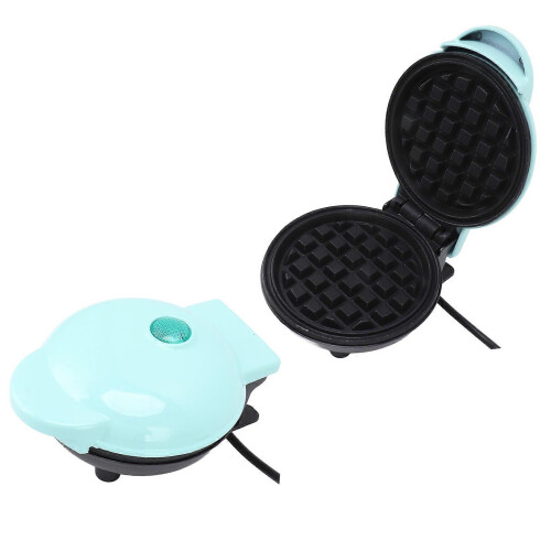 Mini Waffle Maker Stick Proof Double Sided Round, Even Heating, Compact Portable for Toast Sandwich 2