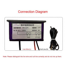 ZFX-900 Embedded Digital Temperature Meter for Refrigerator Freezer, -50C to 110C Range