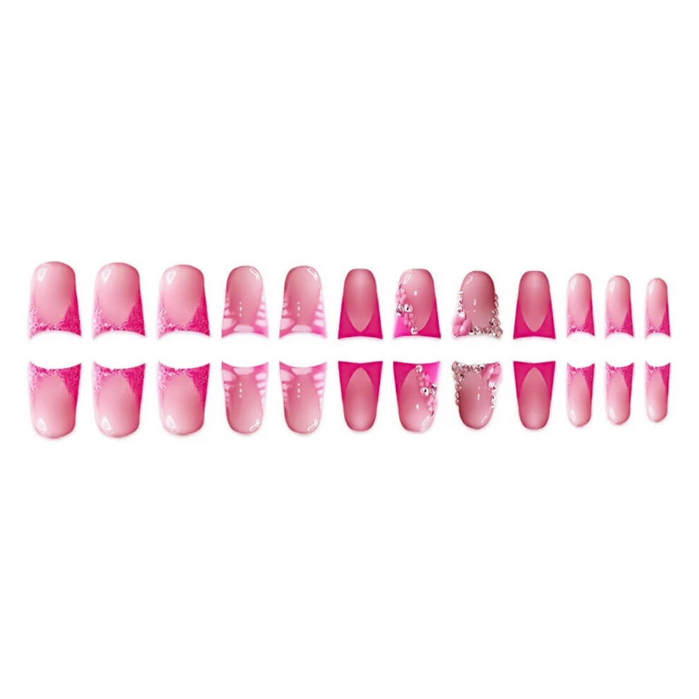Bright-Home Pink Duckbill Artificial Nails Finger No Bad Smell Environmentally Friendly For Professional Nail Art Salon Supply