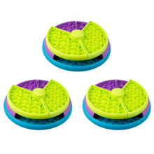 3X Slow Feeder Dog Bowl 3 Levels, Reduces Boredom and Anxiety Dog Food Puzzle Feeder, Non-Slip Interactive Dog Feeder