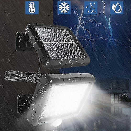 Waterproof Solar Lamp with 56 LED, Motion Detector, IP65, Separate Solar Panel and Cable 1