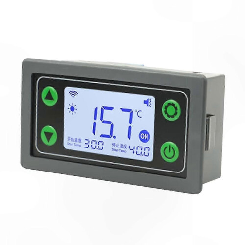WiFi Temperature Controller with Digital Display and Remote App Control, 30A Relay, Waterproof Probe 2